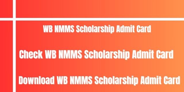 WB NMMS Scholarship Admit Card 