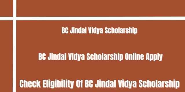 BC Jindal Vidya Scholarship