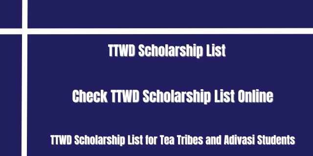 TTWD Scholarship List 