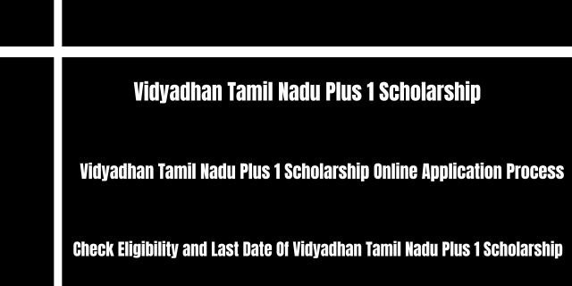 Vidyadhan Tamil Nadu Plus 1 Scholarship
